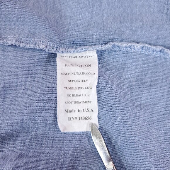 *READ* Joah Brown Womens Size M/L Blue Short Sleeve Crewneck T-Shirt Tee - Picture 8 of 11